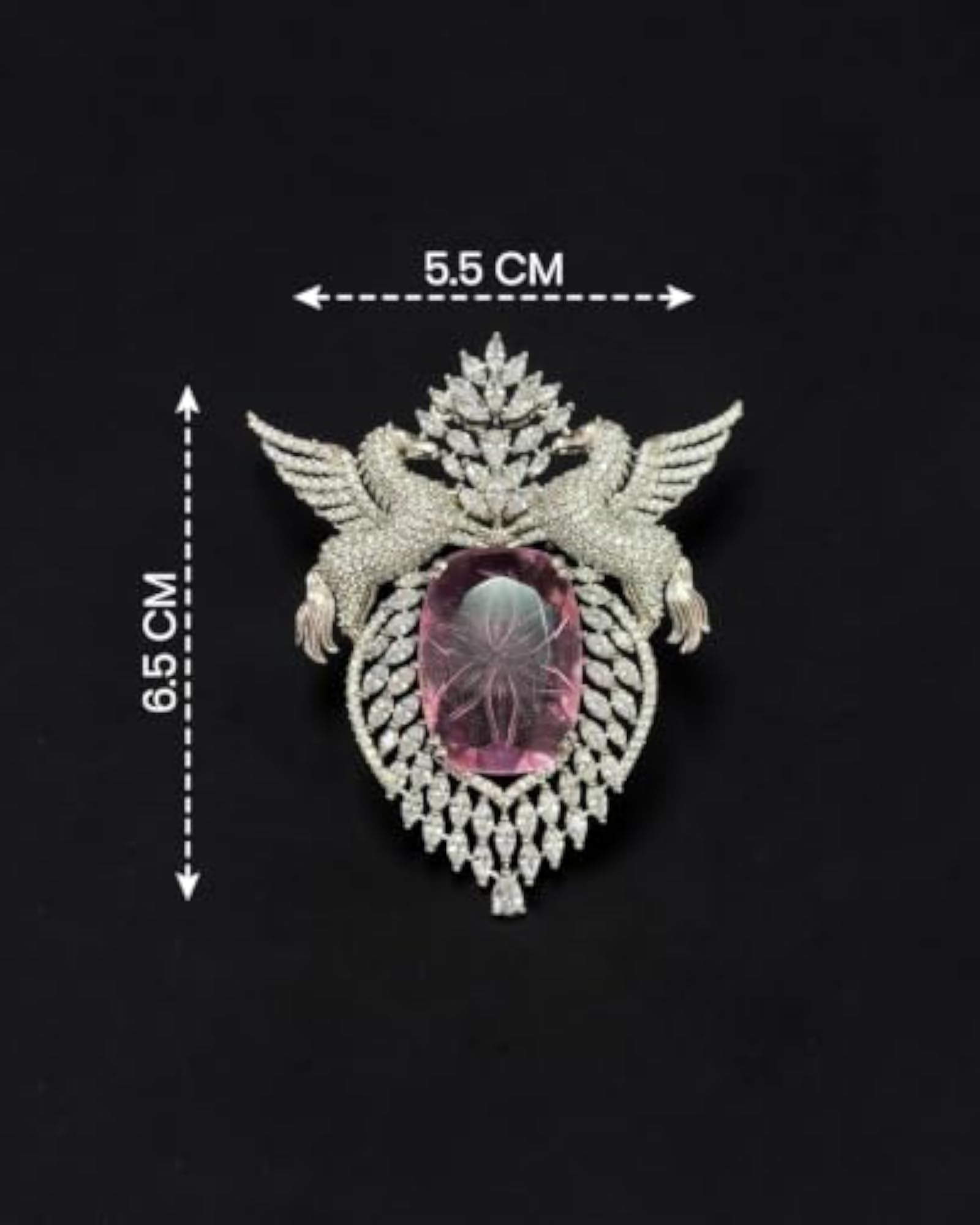 Silver Tone Decorative Brooch Pin for Men & Women